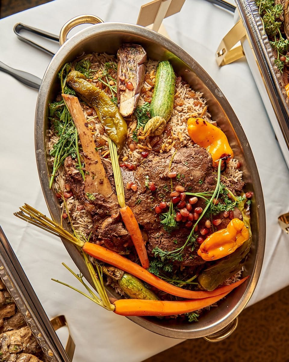 Roasted Lamb Leg with Rice (Hashwa)